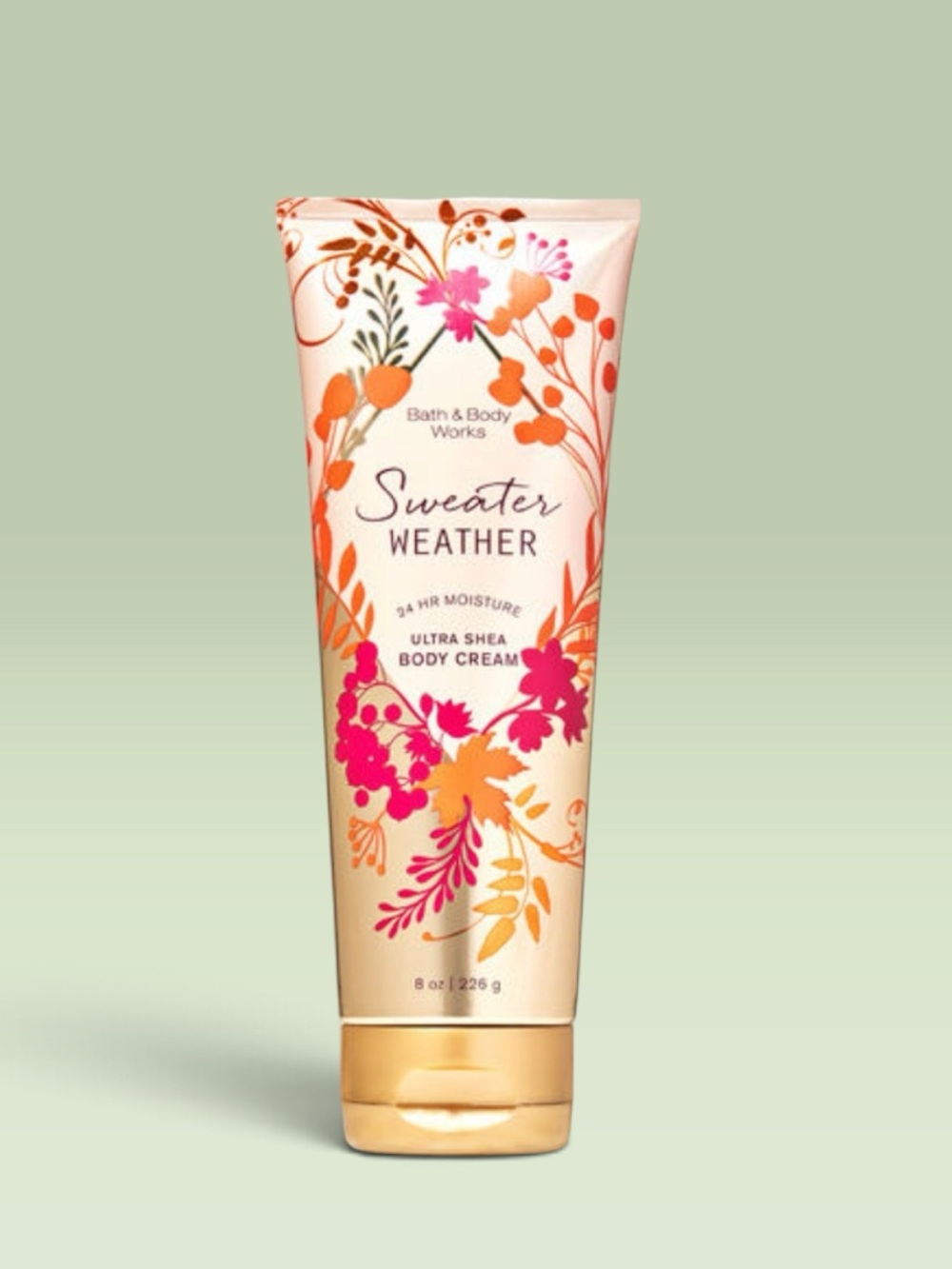 Bath & Body Works Sweater Weather Ultra Shea Body Cream - Pink & Orange Floral